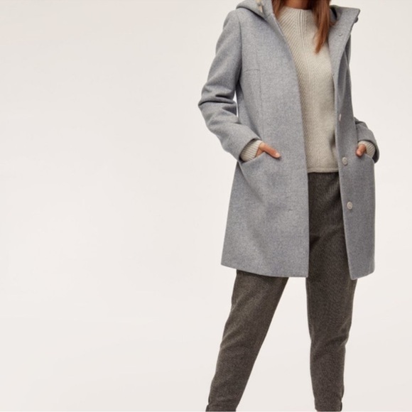 Aritzia Wool Hooded Coat - Picture 1 of 12